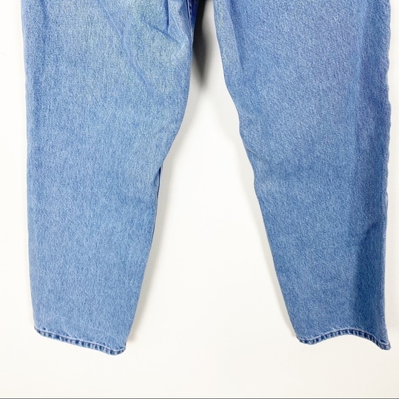 VINTAGE 90s Y2K LL BEAN High Waist Straight Tapered Leg Jeans Light Wash Sz 29P - Picture 7 of 10